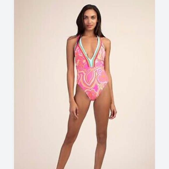 Trina Turk Meilani swimsuit size 8 - Picture 1 of 6